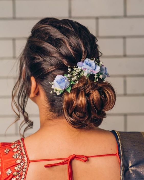 Indian Bun Hairstyles For Saree