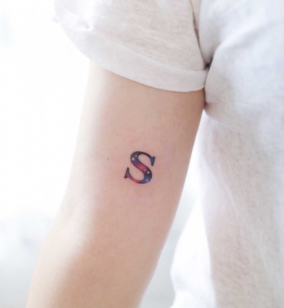  S Tattoo Letter 