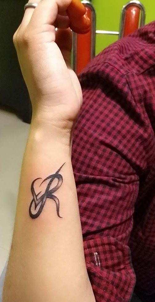 R Letter Tattoo
